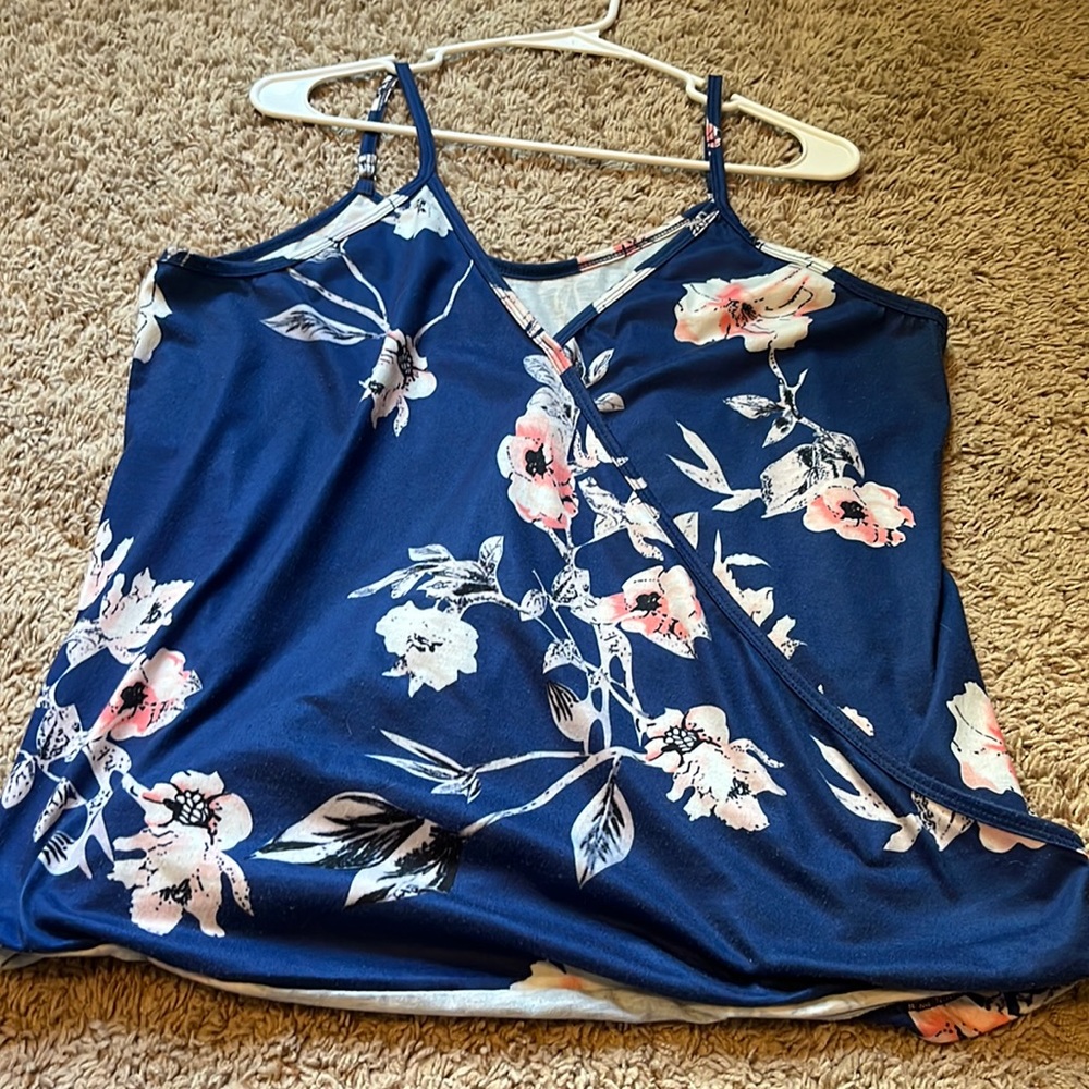 💙🌸Women Summer V Neck Boho Floral Print Tank Tops 💙🌸